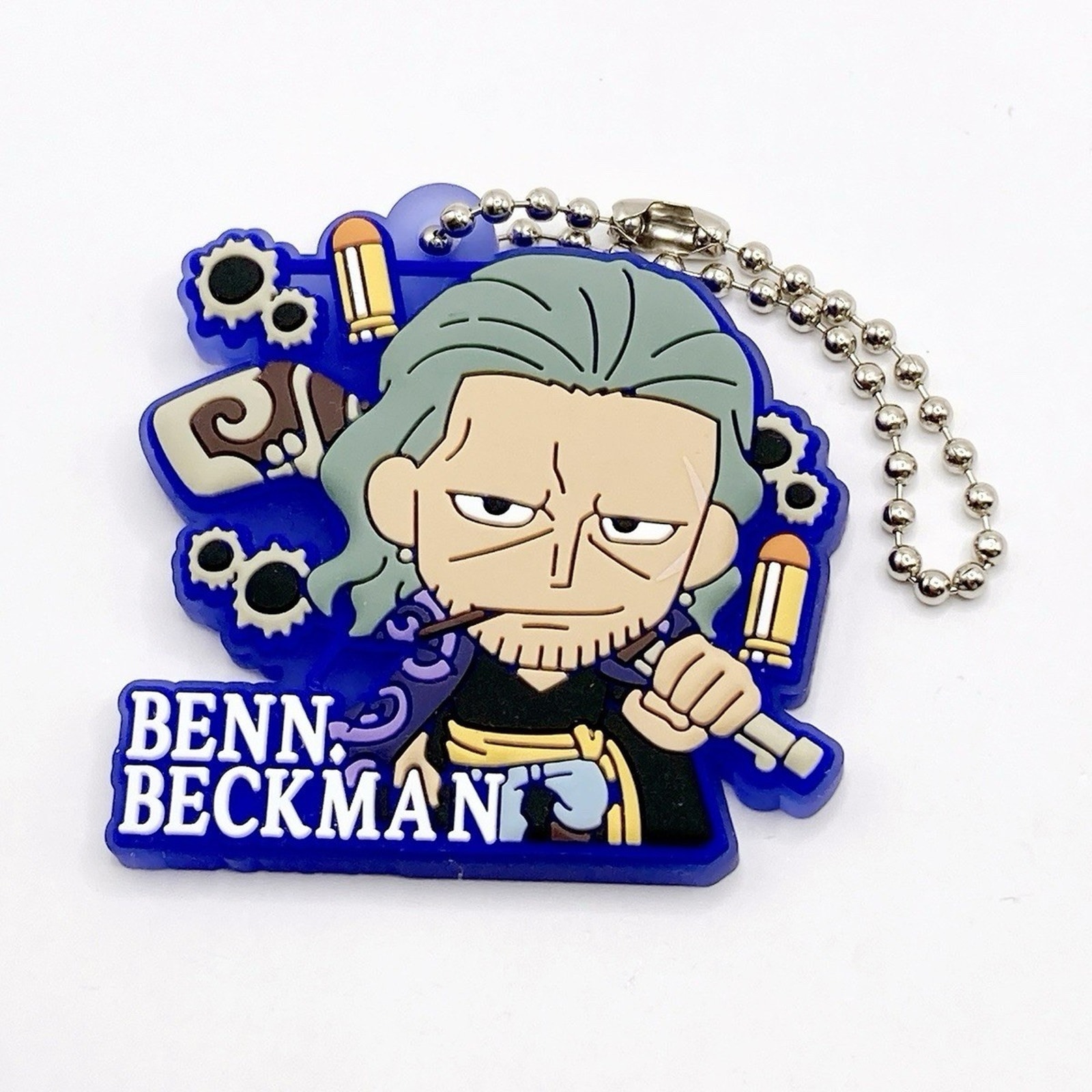 One Piece Benn Beckman Rubber Charm Keychain Open Box Brand New Us Seller
